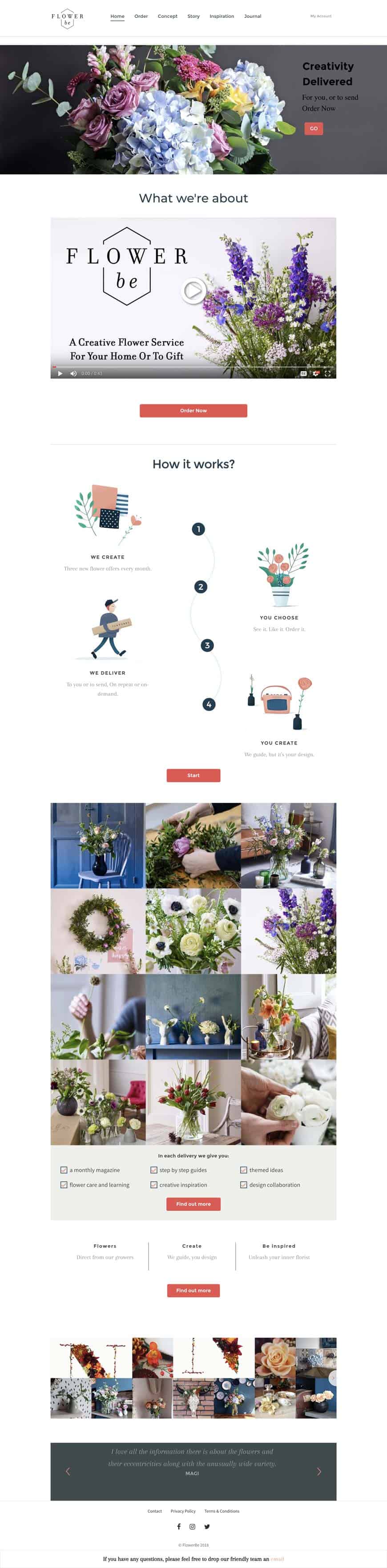 FlowerBe Website Desktop