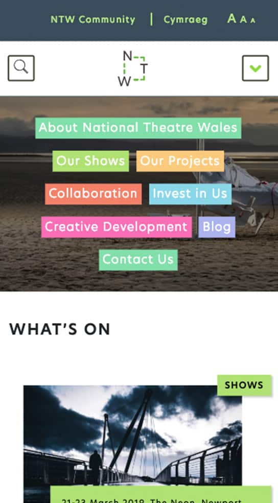 National Theatre Wales Website