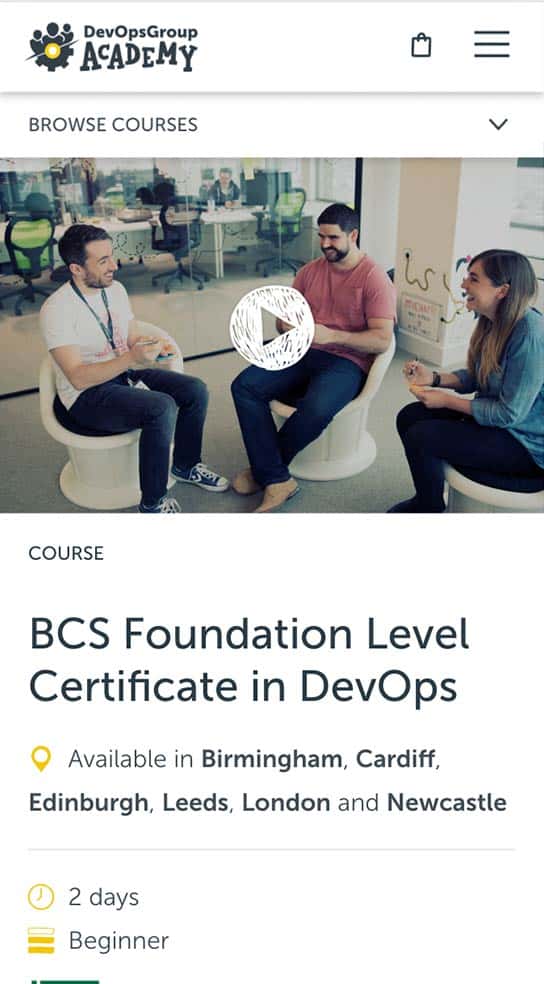 BCS Foundation DevOps Course