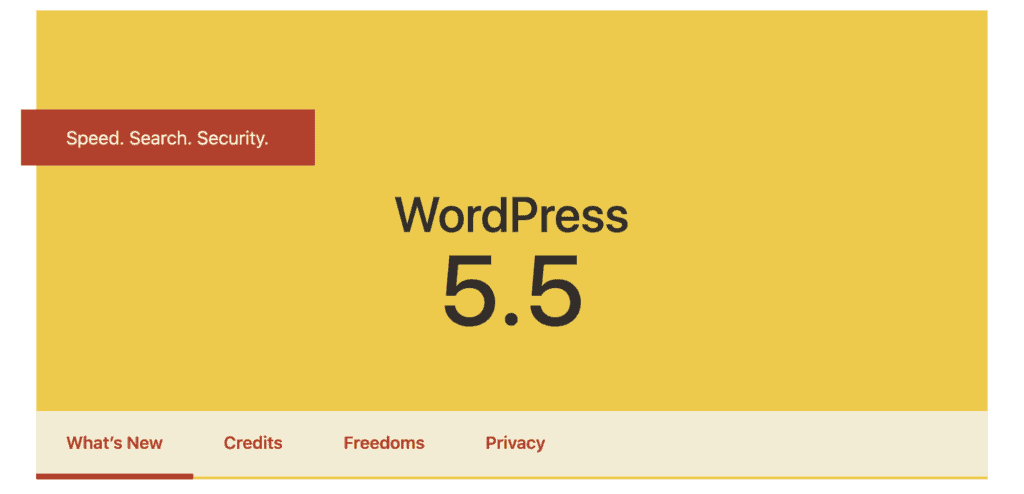 WordPress 5.5 Core Update