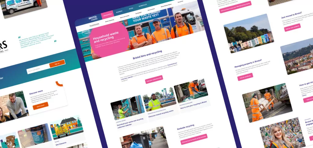 Bristol Waste's website custom developed using WordPress