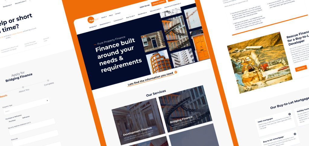 Pure Property Finance Website Case Study in WordPress