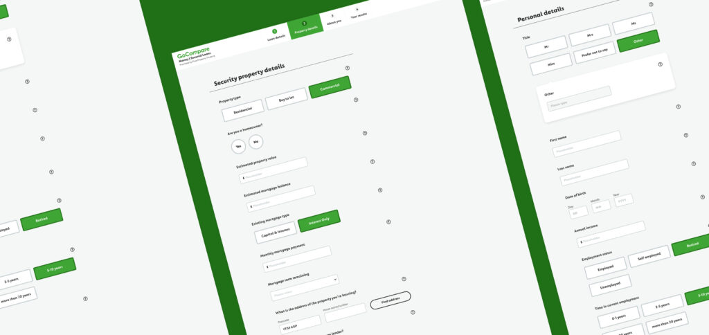 Three overlapping WordPress admin forms shown at an angle, featuring green accents and input fields. The forms appear to be part of a custom-built interface for managing website content efficiently.