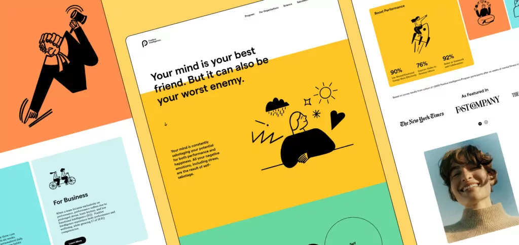 Positive Intelligence B2B website design